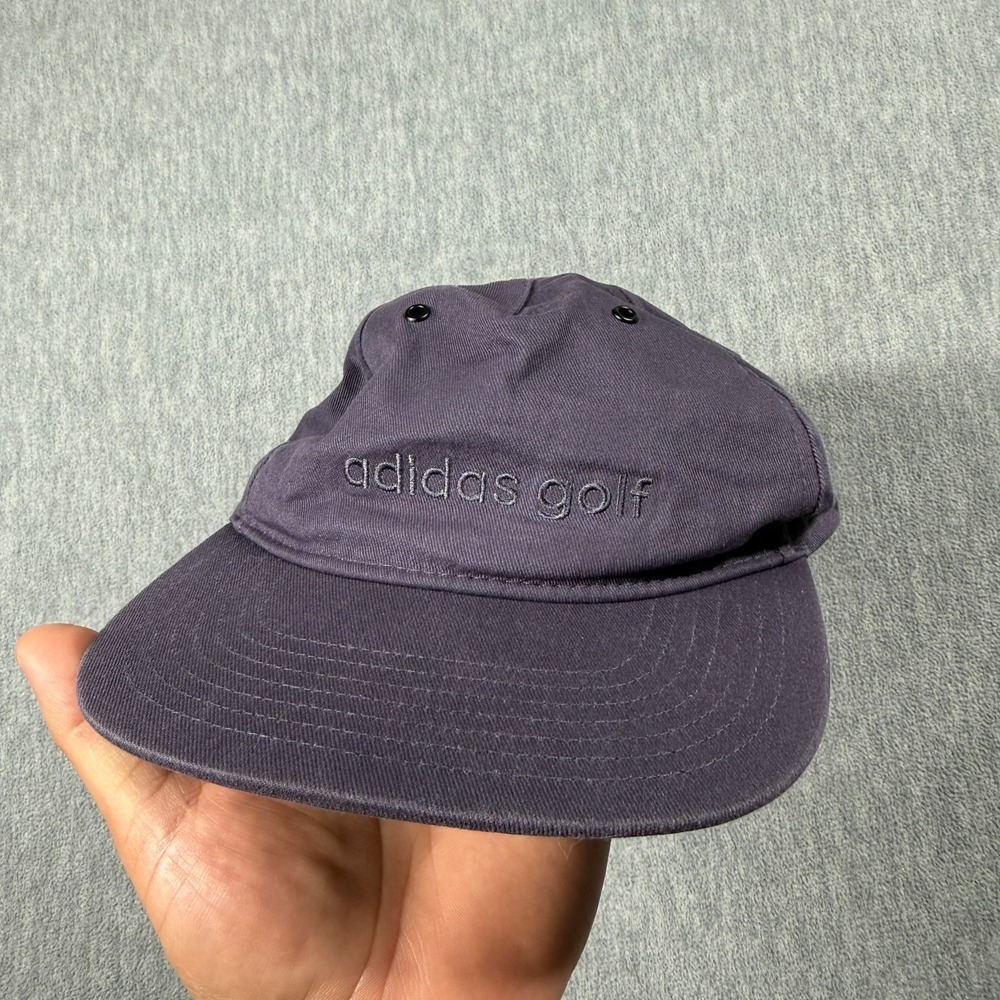 Adidas Golf Hat Mens OSFM Purple Unstructured Strapback Spellout Embroidered Cap